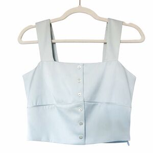 NWT - The Kooples - Elegant Light Blue Women's Button Crop